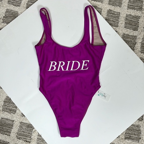 Private Party cheeky high cut onepiece swim suit size small - Picture 2 of 5